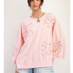 Pink Floral Sweatshirt